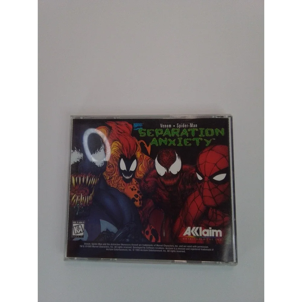 Venom Spider-Man Separation Anxiety PC Game CD-ROM 1995 Marvel Acclaim